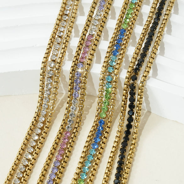 Wholesale Women's Geometric Stainless Steel Electroplated Bracelets