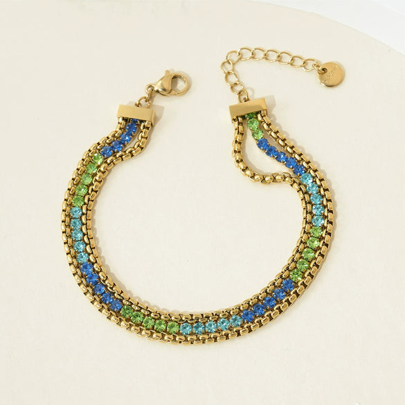 Wholesale Women's Geometric Stainless Steel Electroplated Bracelets