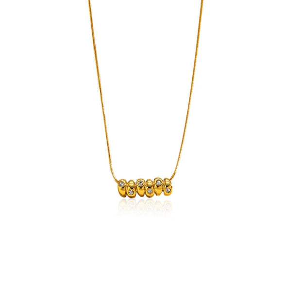 Wholesale Women's Geometric Stainless Steel Electroplated Clavicle Chain Necklace