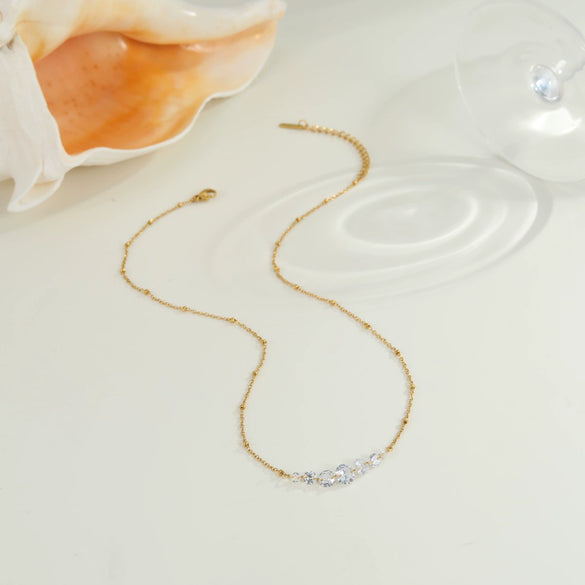 Wholesale Women's Geometric Stainless Steel Electroplated Clavicle Necklace