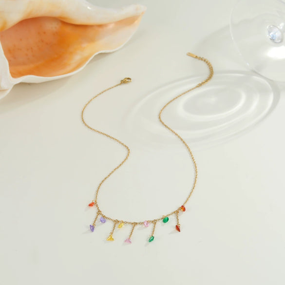 Wholesale Women's Geometric Stainless Steel Electroplated Clavicle Necklace