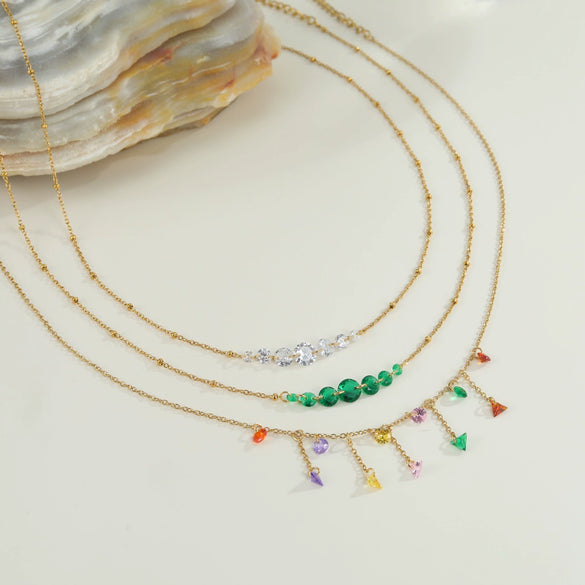 Wholesale Women's Geometric Stainless Steel Electroplated Clavicle Necklace