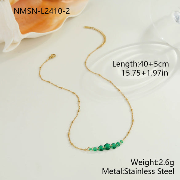 Wholesale Women's Geometric Stainless Steel Electroplated Clavicle Necklace