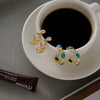 Wholesale Women's Geometric Stainless Steel Electroplated Cring Earrings