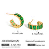 Wholesale Women's Geometric Stainless Steel Electroplated Cring Earrings