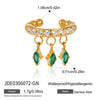 Wholesale Women's Geometric Stainless Steel Electroplated Cring Earrings