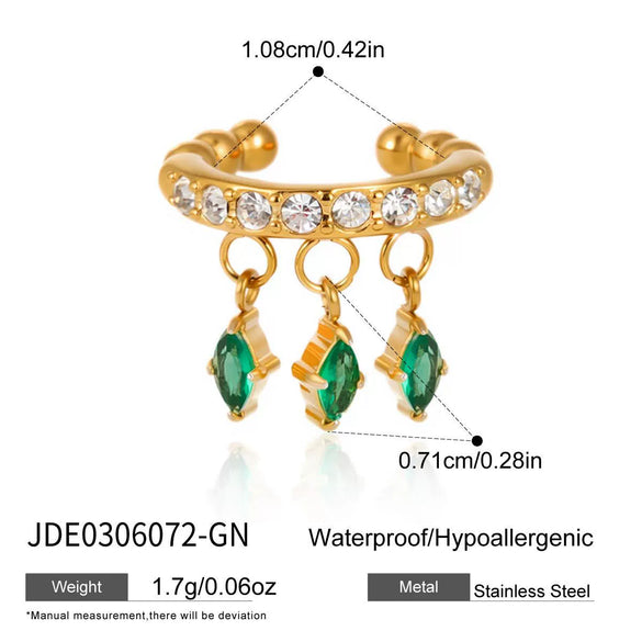 Wholesale Women's Geometric Stainless Steel Electroplated Cring Earrings