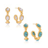 Wholesale Women's Geometric Stainless Steel Electroplated Cring Earrings