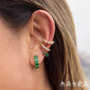 Wholesale Women's Geometric Stainless Steel Electroplated Cring Earrings