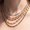 Wholesale Women's Geometric Stainless Steel Electroplated Cross Chain Necklace Set With Rhinestones And Highend Light Luxury Feel