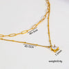 Wholesale Women's Geometric Stainless Steel Electroplated Cross Chain Square Stone Necklace