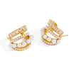 Wholesale Women's Geometric Stainless Steel Electroplated Cshaped Earrings And Ear Bone Studs Jewelry
