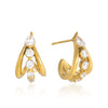Wholesale Women's Geometric Stainless Steel Electroplated Cshaped Earrings