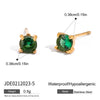Wholesale Women's Geometric Stainless Steel Electroplated Cshaped Earrings