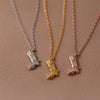 Wholesale Women's Geometric Stainless Steel Electroplated Denim Series Clavicle Chain Necklace
