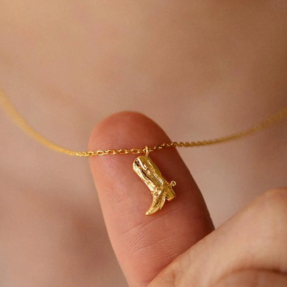 Wholesale Women's Geometric Stainless Steel Electroplated Denim Series Clavicle Chain Necklace