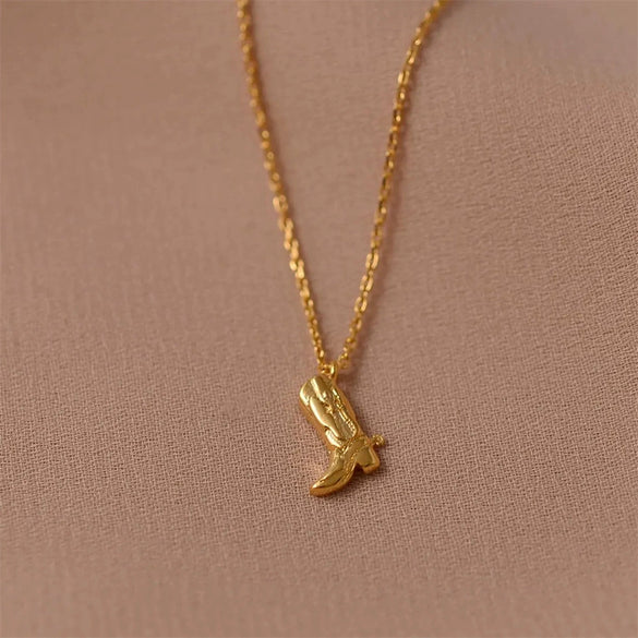 Wholesale Women's Geometric Stainless Steel Electroplated Denim Series Clavicle Chain Necklace