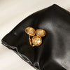 Wholesale Women's Geometric Stainless Steel Electroplated Diamond Open Ring Jewelry