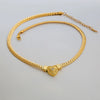 Wholesale Women's Geometric Stainless Steel Electroplated Diamondencrusted Love Necklace