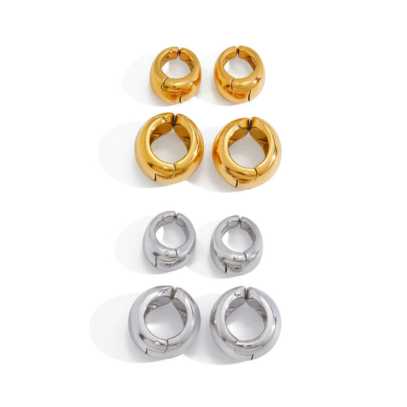 Wholesale Women's Geometric Stainless Steel Electroplated Ear Clips Jewelry