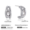 Wholesale Women's Geometric Stainless Steel Electroplated Ear Clips Jewelry