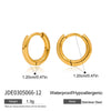 Wholesale Women's Geometric Stainless Steel Electroplated Earrings And Ear Clips Niche Design