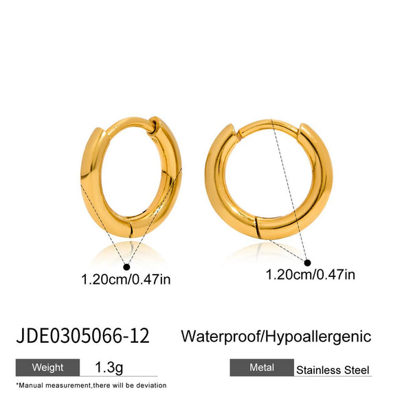 Wholesale Women's Geometric Stainless Steel Electroplated Earrings And Ear Clips Niche Design