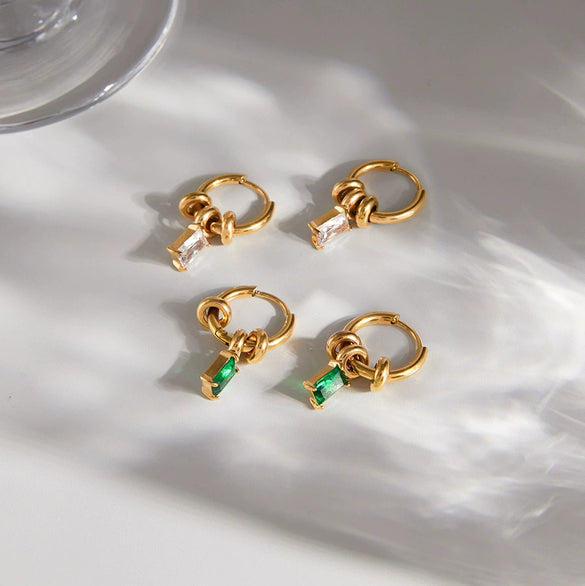 Wholesale Women's Geometric Stainless Steel Electroplated Earrings And Ear Clips
