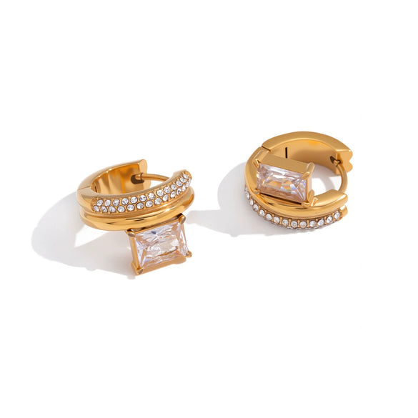 Wholesale Women's Geometric Stainless Steel Electroplated Earrings And Ear Studs Jewelry
