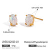 Wholesale Women's Geometric Stainless Steel Electroplated Earrings And Ear Studs Jewelry