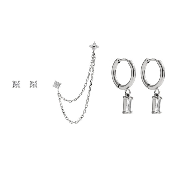 Wholesale Women's Geometric Stainless Steel Electroplated Earrings And Ear Studs