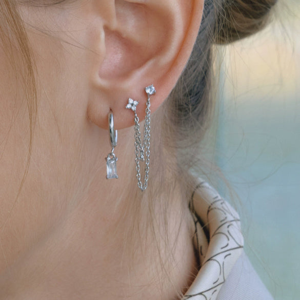Wholesale Women's Geometric Stainless Steel Electroplated Earrings And Ear Studs