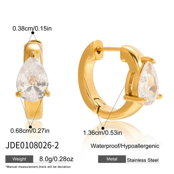 Wholesale Women's Geometric Stainless Steel Electroplated Earrings Classic Style Jewelry