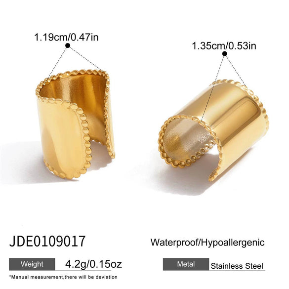 Wholesale Women's Geometric Stainless Steel Electroplated Earrings Classic Style Jewelry
