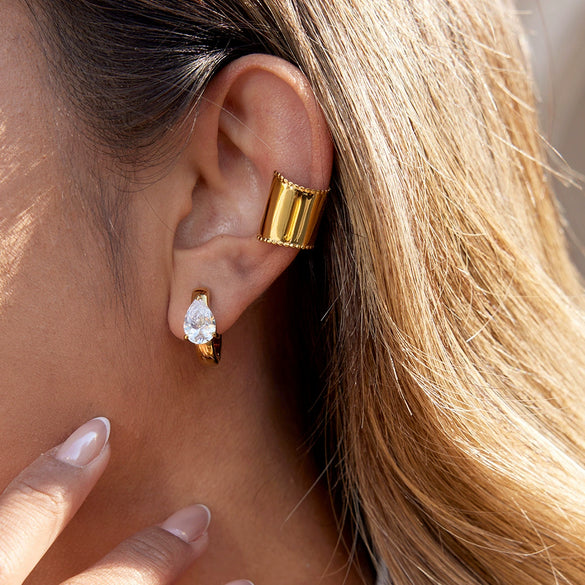 Wholesale Women's Geometric Stainless Steel Electroplated Earrings Classic Style Jewelry
