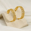 Wholesale Women's Geometric Stainless Steel Electroplated Earrings Hiphop Style