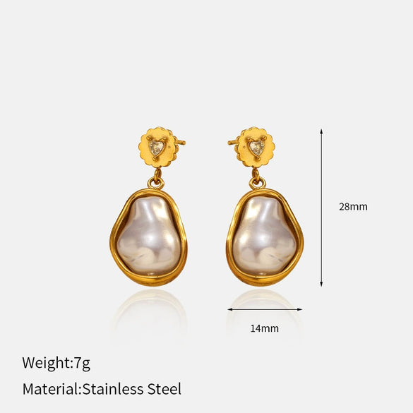 Wholesale Women's Geometric Stainless Steel Electroplated Earrings In Fairy Style