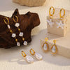 Wholesale Women's Geometric Stainless Steel Electroplated Earrings In Fairy Style