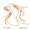 Wholesale Women's Geometric Stainless Steel Electroplated Earrings In Ins Style Minimalist Design