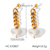 Wholesale Women's Geometric Stainless Steel Electroplated Earrings In Ins Style Minimalist Design
