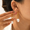 Wholesale Women's Geometric Stainless Steel Electroplated Earrings In Ins Style Minimalist Design