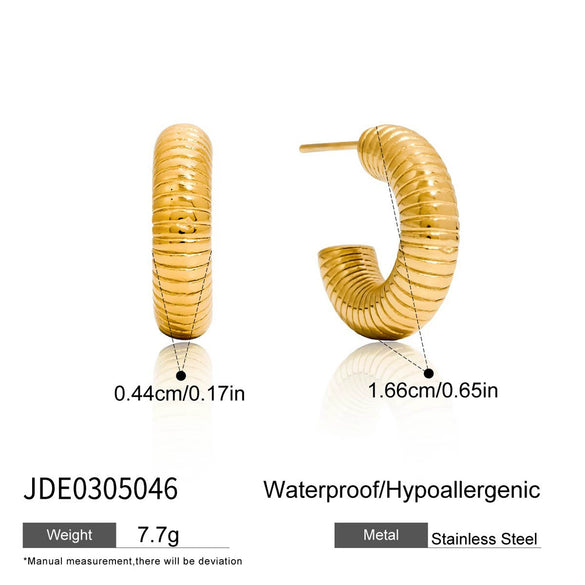 Wholesale Women's Geometric Stainless Steel Electroplated Earrings Jewelry