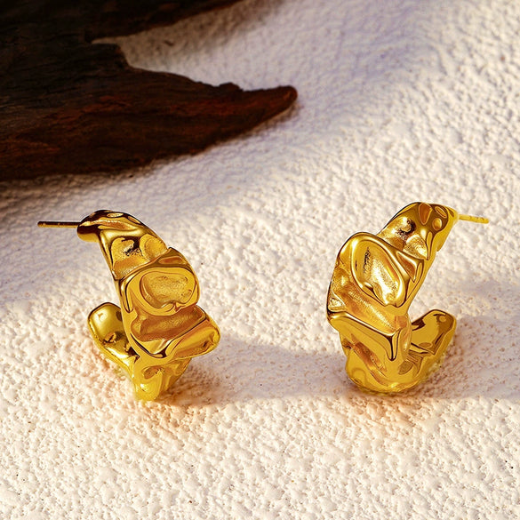 Wholesale Women's Geometric Stainless Steel Electroplated Earrings Jewelry
