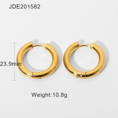 Wholesale Women's Geometric Stainless Steel Electroplated Earrings Jewelry