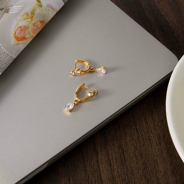 Wholesale Women's Geometric Stainless Steel Electroplated Earrings Light Luxury Highend