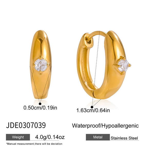 Wholesale Women's Geometric Stainless Steel Electroplated Earrings Light Luxury Style