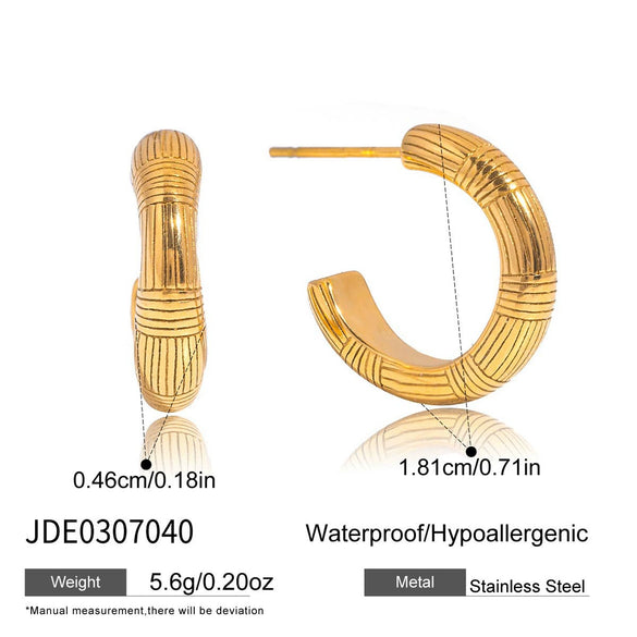 Wholesale Women's Geometric Stainless Steel Electroplated Earrings Light Luxury Style