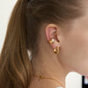 Wholesale Women's Geometric Stainless Steel Electroplated Earrings Light Luxury Style