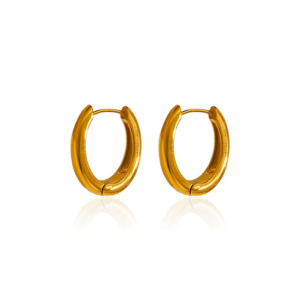 Wholesale Women's Geometric Stainless Steel Electroplated Earrings Luxury Highend Jewelry
