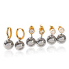 Wholesale Women's Geometric Stainless Steel Electroplated Earrings Minimalist Ins Style